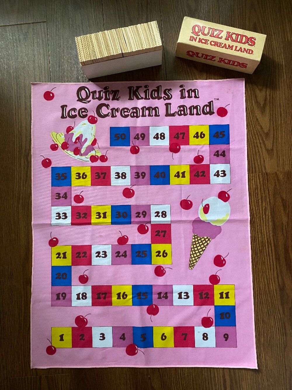 🍦 Vintage 1984 Quiz Kids in Ice Cream Land Board Game - Rare Ganz Bros Complete